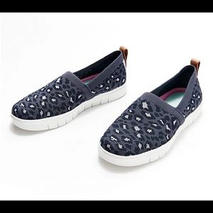 Ryka Blue Cheetah Hera Knit Slip-On Shoes